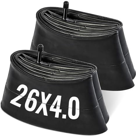 2 Stück 66 cm Fat Bike Schläuche 66 x 10,2 cm AV33 mm Schrader-Ventil, kompatibel mit 66 cm E-Bike/Fahrradreifenschläuchen