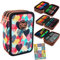 Goldkids CoolPack XXL Chocolove Federtasche Federmappe 3-Fach Schulstiftetui, dreifaches Federmäppchen, Federmäppchen für Mädchen, Jungen, Federmäppchen 44-teilig gefüllte Schüleretui 3-stöckig