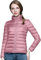RUIRUILICO Piumino leggero da donna con cappuccio, ultra leggero, ripiegabile, trapuntato, imbottito, con cappuccio, C-rosa, M