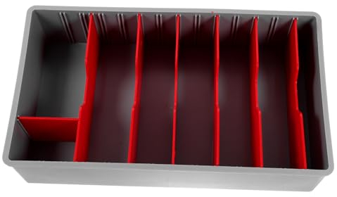 GRIRIW Kassenschublade mit Münzzählbrett Tragbare Geldkassette für Registrierkassen Klappbox mit Deckel für Gastronomie und Einzelhandel Organizer für Geldscheine und Münzen Fächer