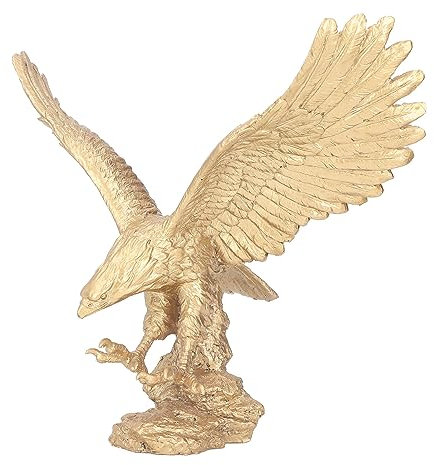 Serlium Adler-Statue, Adler-Skulptur, Großer Adler auf Felsen, Statue aus Kunstharz, Ornament Für TV-Schrank, Weinschrank, Büro-Dekoration