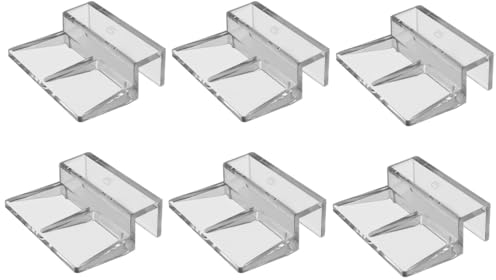 Clips Transparentes para Acuario,Clip de Cubierta de Vidrio,Acuario Acrílico Clips Acuario Tanque de Peces Tapa de Vidrio Clip de Soporte Soporte,para Cristal de 6 mm de Grosor,6PCS