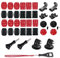 SRTSTR 35 Stück Action Cam Halterung Kleben für Gopro 3M Klebepads Helmhalterung Klebehalterunge Flache Gebogene Montagesockel mit Stativ Adapter für Hero DJI Osmo Action Klebepads