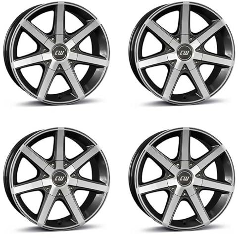 4x Borbet Felgen CWE 7.0x16 ET35 5x120 mistral anthracite glossy polished kompatibel mit VW Amarok T5 T6