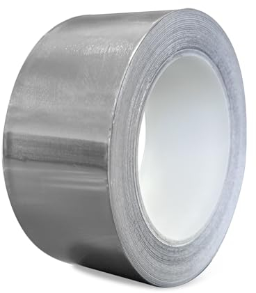 Birllaid Aluminium Silber Klebeband zum Reperaturband Alu Tape hitzebeständig und selbstklebend Aluminiumklebeband Metallisches Dichtband Für Hohe Und Niedrige Temperaturen