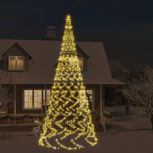 Lauuoeriau Home Items,Christmas Tree on Flagpole Warm White 3000 LEDs 800 cm,suit furniture