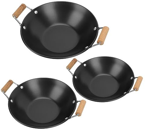 Garneck Juego De Ollas Para Cocinar 3 Piezas Ollas Para Cocinar Domésticas Ollas Calientes Ollas Para Cocinar Con Mango De Madera Resistentes Al Calor