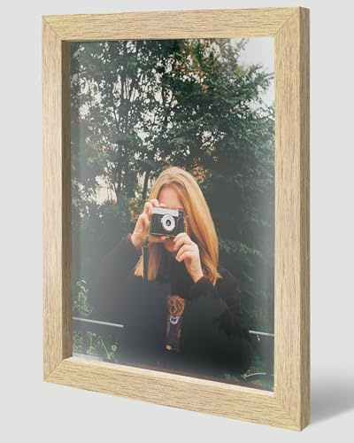 LIENZODECOR Poster Bild Personalisiert mit Rahmen Holzfarbe A4 21x29,7 cm | Fotogeschenke mit Eigenem | Foto Wandbild auf 250gr Papier | Geschenk Personalisiert