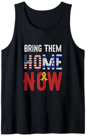 Bring Them Home Now Drapeau Israël USA Ruban Jaune Vintage Débardeur