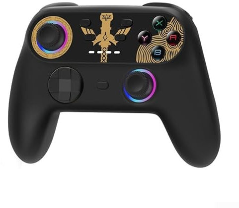 Cette manette sans fil compatible avec Nintendo Switch est conçue avec des options programmables conviviales pour améliorer efficacement chaque session de jeu (noir Kingdom)