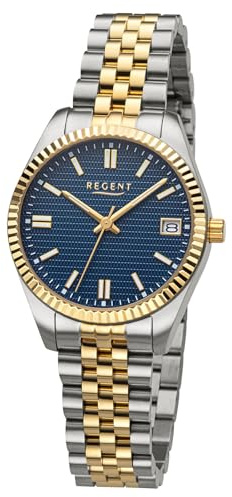 REGENT Damenuhr Bicolor/Dunkelblau BA-875