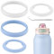 2 Sets ubber Seal Replacement for Ello Pop & Fill Water Bottle，Rubber Gasket Compatible with Ello Pop & Fill Stainless Steel Water Bottle，for 22oz、32oz、40oz Ello Pop & Fill Bottle (4, White Blue)