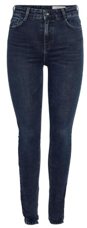 NOISY MAY Damen Nmsendie Hw Authentic Skiny Az445Db Noos, Dark Blue Denim, 25W / 30L EU