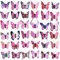 FDCGAS 20 pcs Papillon Decoration,Papillons colorés décoratifs avec épingles de sûreté,pour décoration de Maison et de Pièce, Stickers Muraux,décoration de Rideau,Bureau (Rose)