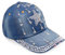 Glamexx24 Jeans Baseball Cap Damen Verstellbare Basecap mit Strasssteinen Atmungsaktive Baumwolle Baseballkappe für Outdoor Running Tennis Golf, Stern-Gross
