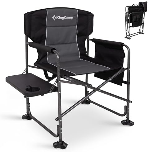 KingCamp Chaise de Directeur Pliante Camping, Jusqu'à 200 kg