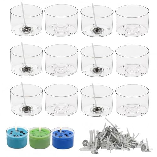 80 Pcs Tea Light Candle Holders, Candle Making Supplies with 160pcs Candle Wicks, Wax Melt Moulds DIY Mold Aromatherapy Projects for Wedding Home Decor