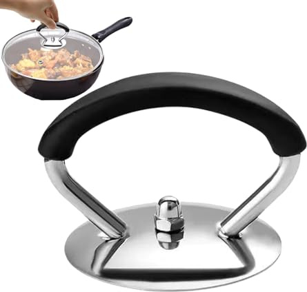 Asa Tapa Olla - Pomo Acero Inoxidable, Recambio Utensilios Cocina | Inoxidable Para Con Mango Silicona Resistente Calor Proporciona Agarre Seguro, Utilización Culinaria