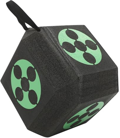 Zielscheibe Bogenschießen 23cm Würfel Tragbares Bogenpfeilziel, Grün | Bogenschieß Trainingsziel für 45 lbs & 200 fps, Omnidirektionales Training, für Kinder, Jugendliche & Erwachsene