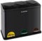 KLARSTEIN Ökosystem Cubos de basura para reciclaje 45L (3 basureros de 15 litros,mecanismo de pedal, identificación por colores) - negro