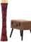 Leewadee Große Deko Bodenvase Für Dekozweige, Hohe Standvase Für Pampasgras, Design Holzvase, 90 cm, Rot