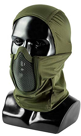 OneTigris Balaclava Mesh Gesichtsschutz Taktische Sturmhaube Ninja Style Vollgesichtsmaske für Airsoft