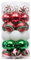 Valery Madelyn Christmas Tree Decorations, Red Green and White 30pcs 6cm Shatterproof Baubles for Xmas Tree Balls Ornaments