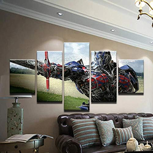 104Tdfc Transformatoren Optimus Prime 5 Teilig Leinwanddrucke Wanddeko Kunstdruck Modern Wandbilder Leinwand Wohnzimmer Kunstdruck Bilder Kreatives Geschenk
