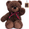 Bebamour Plüsch Bären Spielzeug Stofftierpuppe für Jungen und Mädchen Plüschspielzeug Geburtstagsgeschenk, Klassische Stoffbären für ZuhauseDekorieren,45cm,Dark Brown