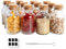Yishik 150ml Clear Glass Jars with Cork Lids,12 Pack Spice Jars 5oz Kitchen Storage Glass Bottles Cork Jars for Candy,Herbs,Tea Leaves,Seasoning
