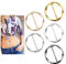 Yolev 5 Stück Metall T Shirt Clips Seiden Schal Ring Clip T Shirt Krawatten Clips Kleidungs Eckknopf Metall runder Kreis Clip Schnalle Kleidungsring Wickelhalter für Frauen und Mädchen