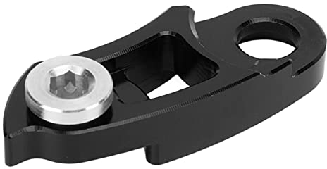 Alomejor Schaltauge Verlängerung für Fahrradrahmen aus Aluminiumlegierung, Heckhaken Verlängerung für 34 52T Großes Schwungrad(Schwarz)