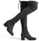 DREAM PAIRS Stivali sopra Il Ginocchio da Donna con Gambo Lungo in Pelle Scamosciata Caldi al Ginocchio con Tacco a Blocco,Size 39,Grigio/Scamosciato,Laurence-E