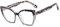 kachawoo TR90 Blue Light Blocking Gläser mit Frühlingsbein Cat Eye Polygon Bunte Rahmen Brillen Mode Rezept OL Eyewear (leopard)