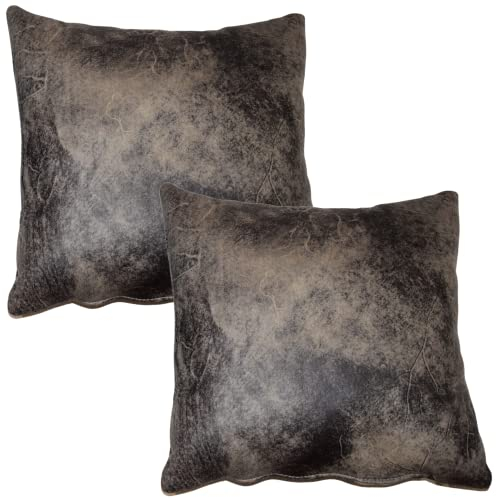 Cojines Sofá con Relleno Incluido, 2 Unidades De Cojines De Microfibra Marrón para Sofás De Salón Y Decoración Hogar. Fundas Cojines 45 X 45 Y Rellenos Cojines 45x45, Pack 2 Cojines Cama.