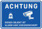 Dieses Objekt ist Alarm und Videogesichert Schild - Objektüberwachung mit Videoüberwachung und Alarm 30x20cm (Alarm und Videogesichert (PCV))