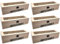 Acan Tradineur - Pack de 6 Cajas de madera Infusiones con tapa de cristal, Caja de almacenamiento decorativa, madera natural, guardar té, manzanilla, manualidades, regalo, 4,8 x 24,7 x 8,8 cm
