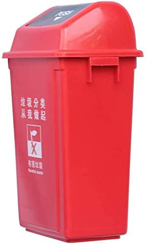 Poubelle Poubelle d'extérieur (Couleur : Rouge, Taille : 20L)