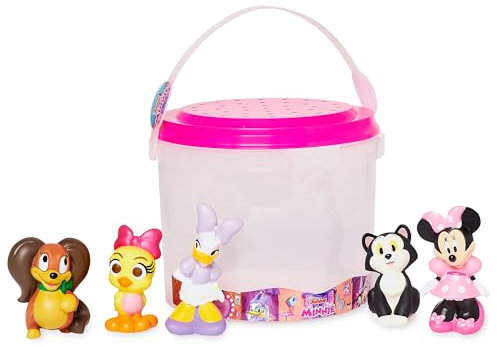 Disney Store Offizielles Minnie Maus Badespielzeugset für Kinder, 6-teilig, Wasserspielzeug-Set mit Minnie, Daisy, Klarabella, Figaro, Fifi und Cuckoo Loca in Tragetasche – Geeignet ab 3 Jahren