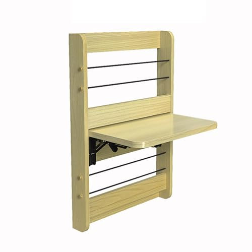Schwimmender Klapptisch Robuster Klapptisch mit Klapptisch Wandtisch Klappbar Küche Zusammenklappbarer Computertisch aus Massivholz Buffettisch Hängetisch Computertisch Schwebend Schwimmend(Oak,63.5x7