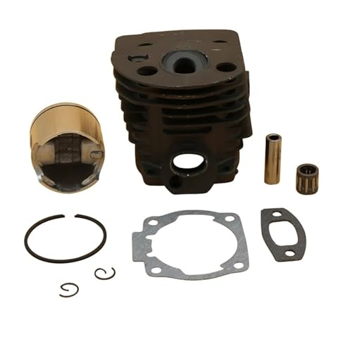 ASDGH 45mm Cylinder Head Piston Bearing Intake Manifold Gasket Kit, for Husqvarna, 55 51 50 Chainsaw Engine Motor Parts Nikasil Plate Cylinder Piston Gasket Kit