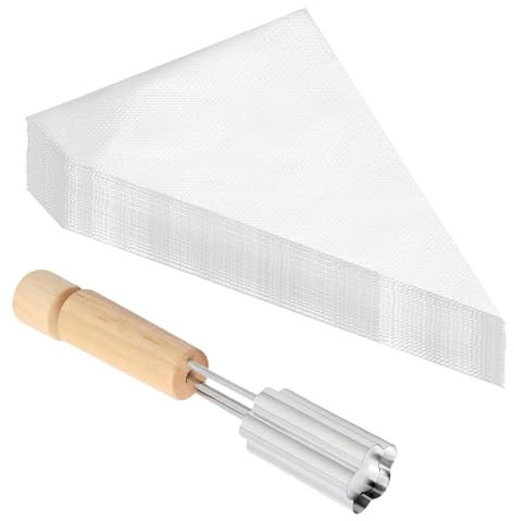 SANTUO 20Pcs Large Piping Bags Disposable＆1Pcs Stainless Steel Cupcake Corer Baking Tools Flower Baking Tools & Accessories Kitchen Cookie Baking Filling and Decorating Cupcake Accessories