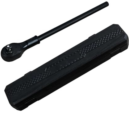 Mozeuu Ratchet with Long Handle, 19 mm Extension Sleeve for Socket Wrench, Reinforced Drive Ratchet, for Garage, Outdoor Workshop, Car, Truck, SUV, Motor Vehicle