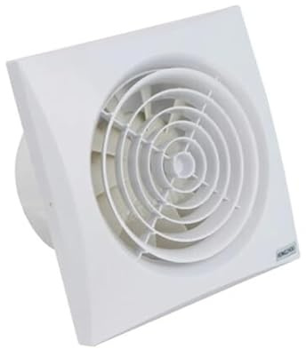 TIEOAXFT Ventilateur de conduit, ventilateur d'extraction électrique 4 à 6 pouces for salles bains et cuisines, en ligne faible bruit(6inch)