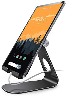 TERRATEC iTab M Schwarz, Smartphone & Tablet Multiwinkel-Ständer aus Aluminium, Für iPhone, iPad, Samsung Galaxy, Google Nexus und weitere, einstellbarer Betrachtungswinkel