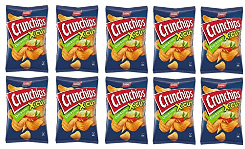 Crunchips X-Cut 150g Pack of 10 (Chilli & Lime)