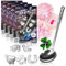 com-four® Zinngießen mit 20 schweren Figuren und 4 Löffel, Silvestergießen das Wahrsagerei-Partyspiel die gesunde Alternative zum Bleigießen - Family Pack (Komfort - 3g - 24-teilig)