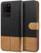 BEZ Cover per Samsung S20 Ultra, Custodia per Portafoglio Samsung Galaxy S20 Ultra 5G Protettiva in Tela e PU Pelle Portafoglio Flip Cover con Chiusura Magnetica, Nero