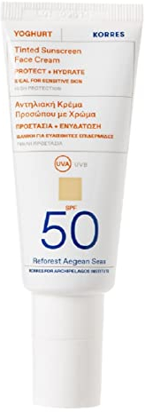 KORRES YOGHURT Getöntes Sonnencreme-Gel für das Gesicht SPF50, 40 ml