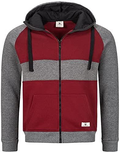 Rock Creek Sweatjacke Herren Hoodie Reißverschluss Fleece H-278 | Sweatjacke für Herren mit Kapuze und Reißverschluss, bequemer Hoodie für Alltag, Freizeit, Sport und Streetwear